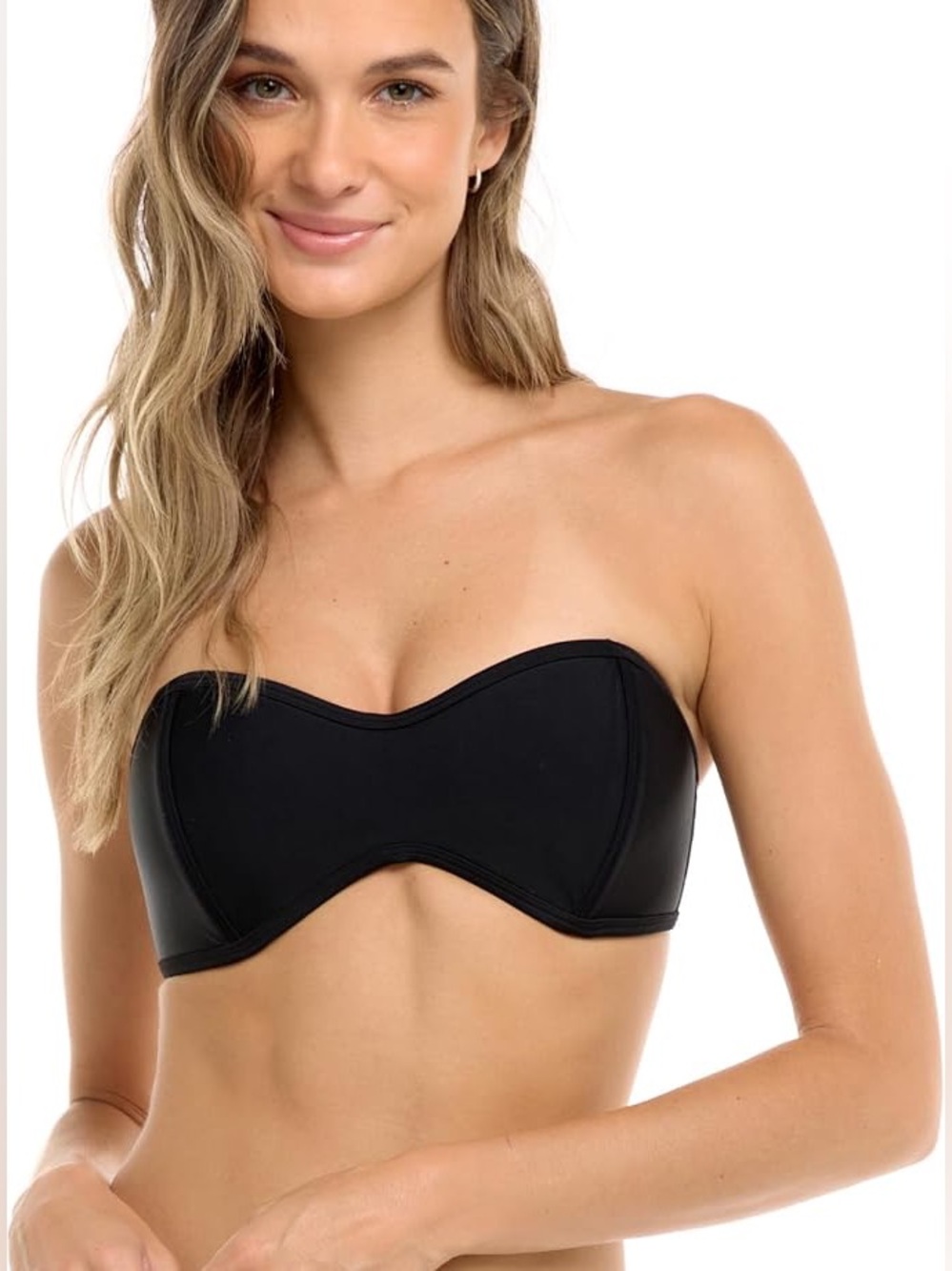 Body Glove Smoothies Convertible Bandeau Bikini Set - Black - S